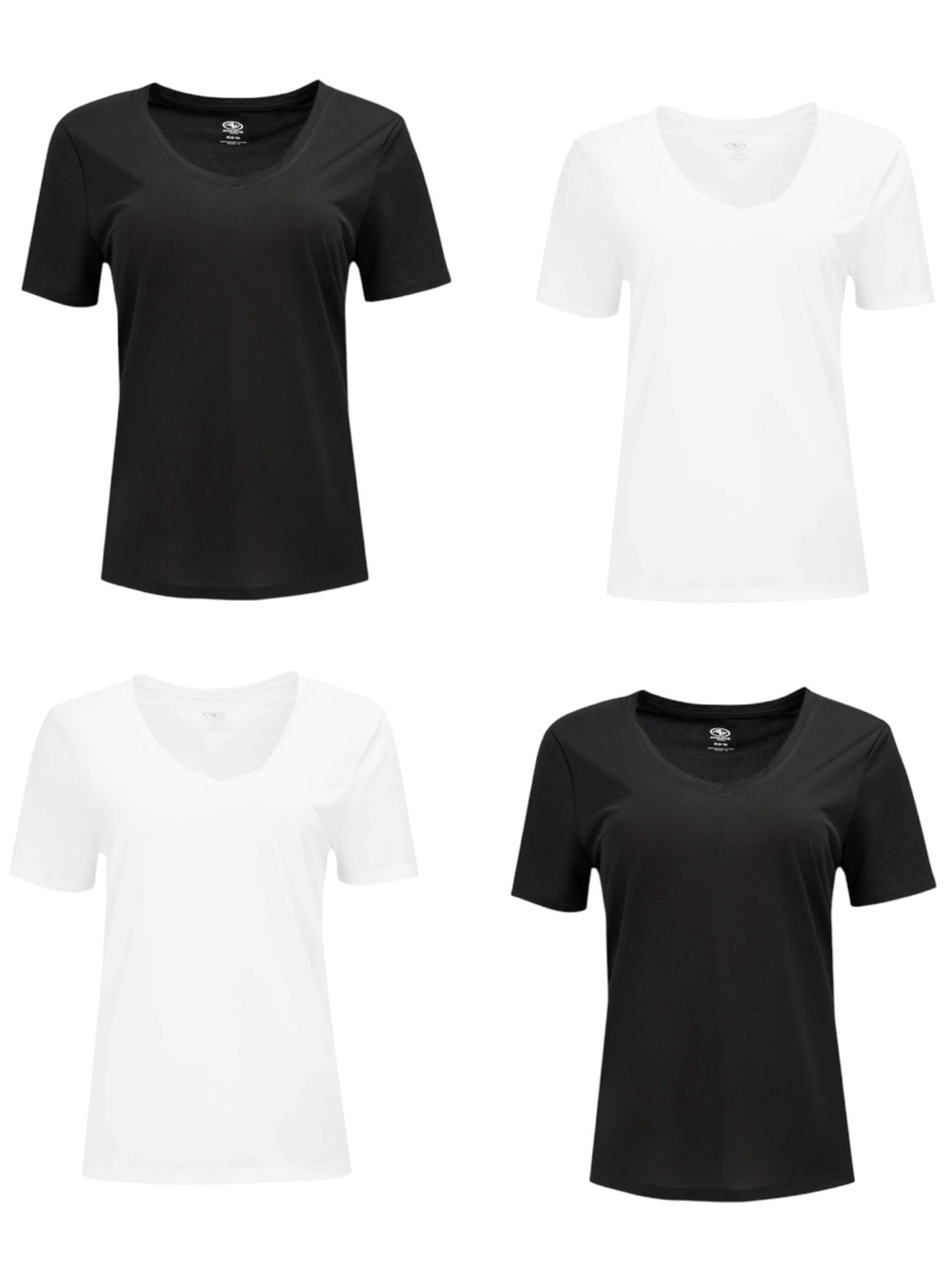 ATHLETIC WORKS Dri-Works V-Neck Mesh Athletic Short Sleeve Tees (Set of 4)